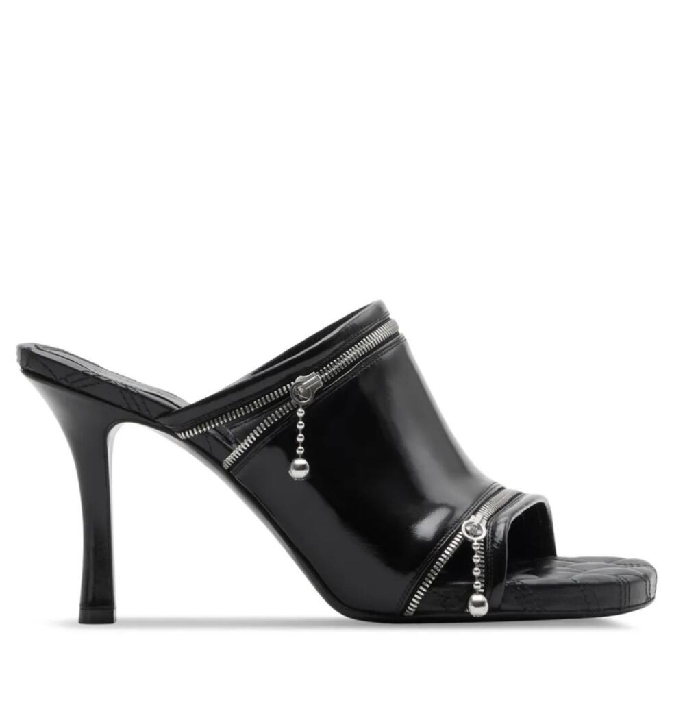Burberry Peep 85mm leather sandals